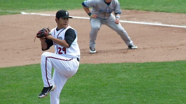 Right-hander Javier Avendano was the Lugnuts' ace in 2013. (Joel Dinda)